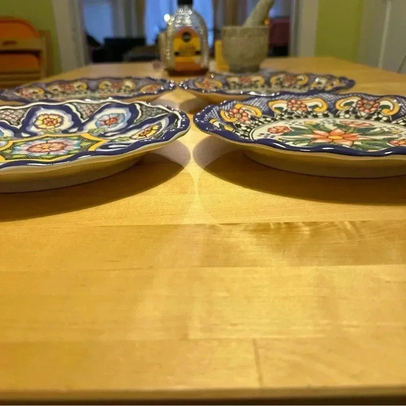 Pottery Barn 4 Del Sol Melamine dinner plates - Picture 3 of 8